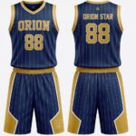 Orion Geometric Purple-Gold Basketball Kit