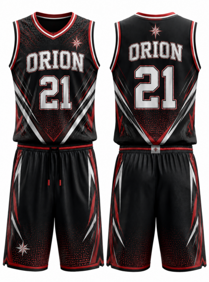 Orion Crimson Stealth Basketball Uniform