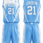 Orion Sky Blue & White Basketball Uniform