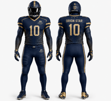 Orion Star Navy-Gold American Football Uniform