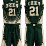 Orion Forest Green & Cream Basketball Uniform