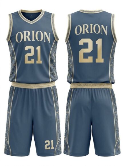 Orion Slate Blue Basketball Uniform