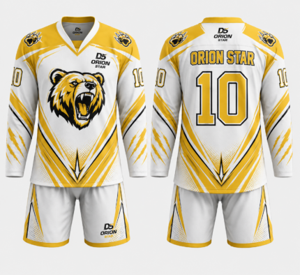 Orion Star Grizzly Bear Gold-White Ice Hockey Set