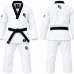 Orion Star Pure White & Black Collar Taekwondo Uniform