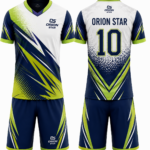 Orion Star Navy Blue, Lime Green & White Volleyball Kit