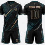 Orion Star Black, Teal & Gold Rugby Kit