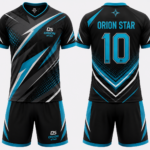 Orion Star Black, Cyan & White Rugby Kit