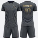 Orion Star Charcoal Grey, Gold & Navy Soccer Kit