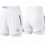 Orion Star Pure White 2-in-1 Running Shorts